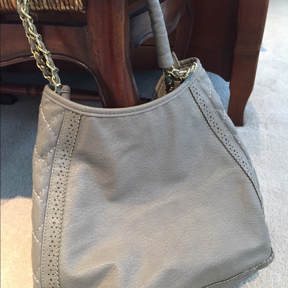 Big Buddha light grey hobo bag